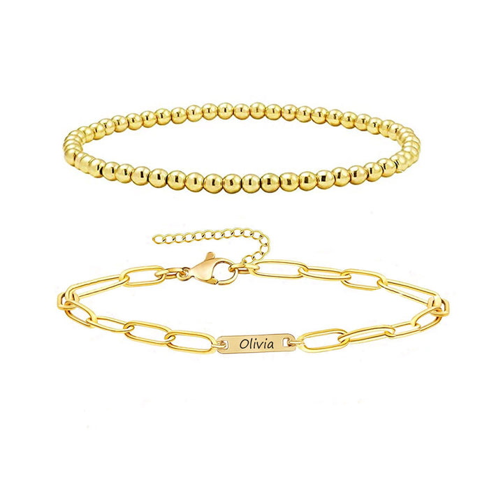 Paper Clip Name Bracelet, Personalized Paper Clip Name Bracelet, Paper Clip Family Name Bracelet, Custom Paperclip Bracelet