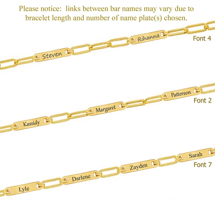 Paper Clip Name Bracelet, Personalized Paper Clip Name Bracelet, Paper Clip Family Name Bracelet, Custom Paperclip Bracelet