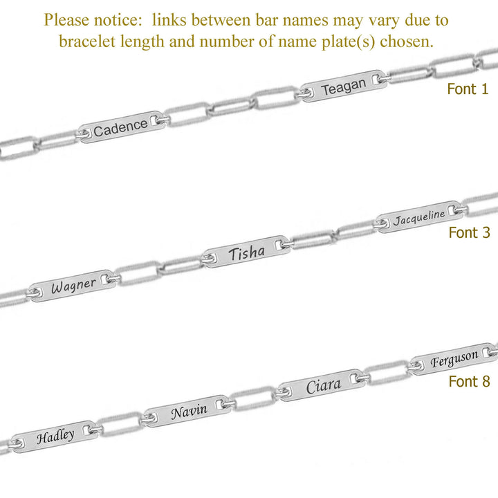 Paper Clip Name Bracelet, Personalized Paper Clip Name Bracelet, Paper Clip Family Name Bracelet, Custom Paperclip Bracelet