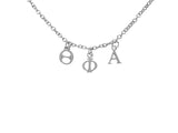 Theta Phi Alpha Choker Dangle Necklace Stainless Steel