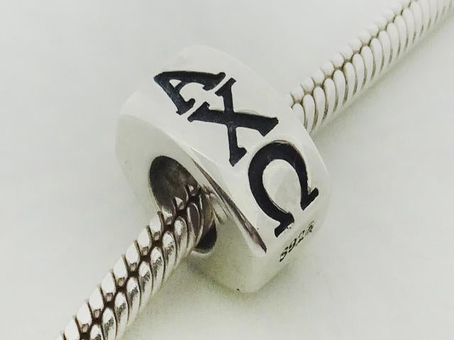 Alpha Chi Omega Letter Greek Sorority Bead European Big Hole Bead - DKGifts.com
