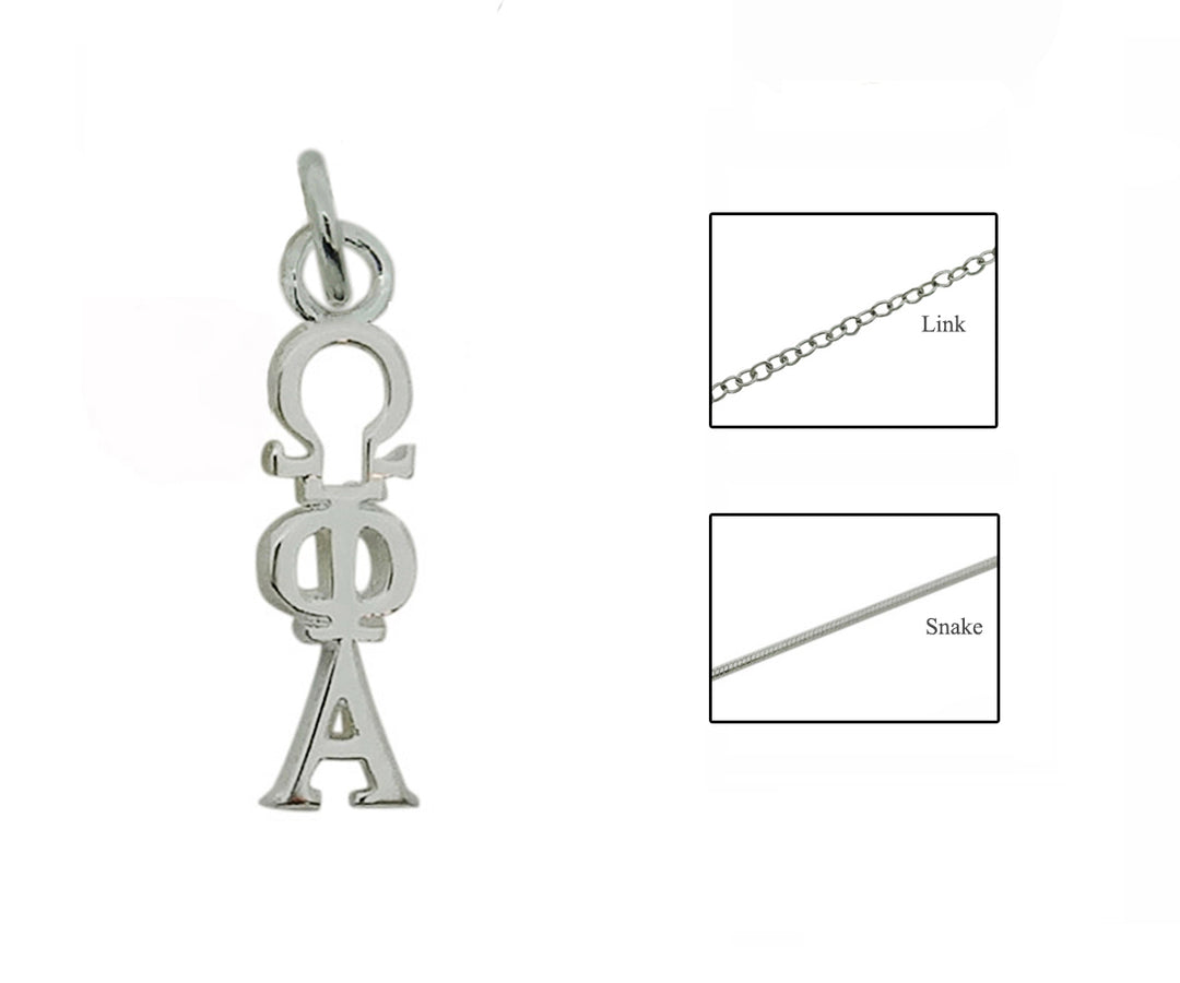 Omega Phi Alpha Greek Sorority Lavalier Pendant Necklace - DKGifts.com