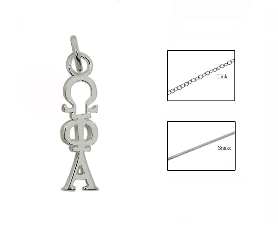 Omega Phi Alpha Greek Sorority Lavalier Pendant Necklace - DKGifts.com