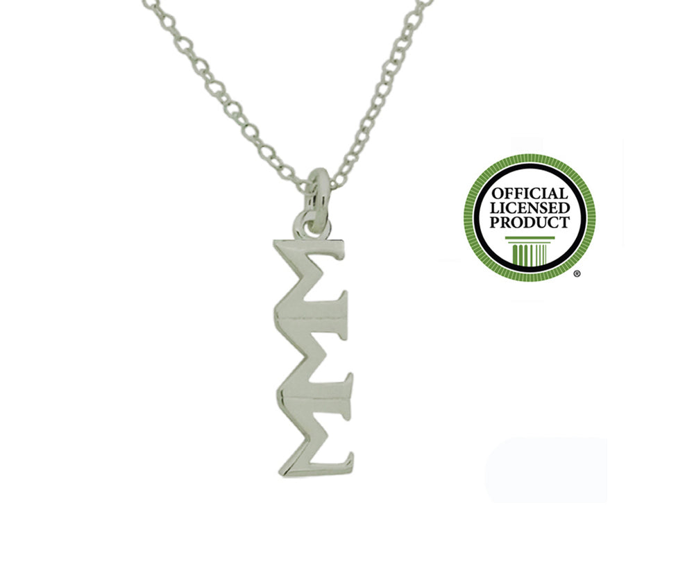 Tri Sigma Sigma Sigma Greek Sorority Lavalier Charm Drop Necklace - DKGifts.com