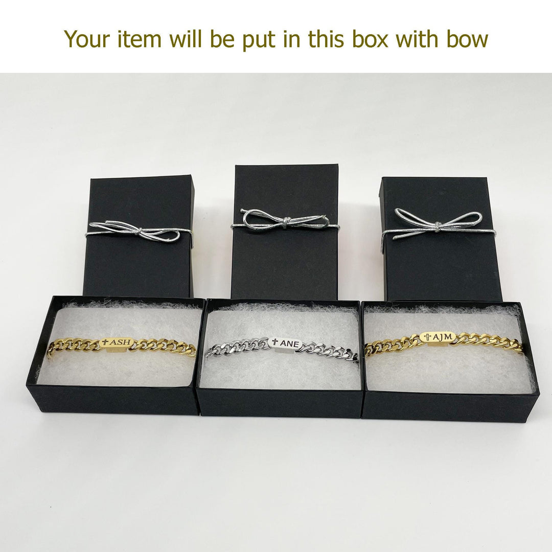 Boys First Communion Bracelet ADJUSTABLE, First Holy Communion Bracelet, Confirmation Gift, Cross Name Date Necklace, 1st Communion Gift