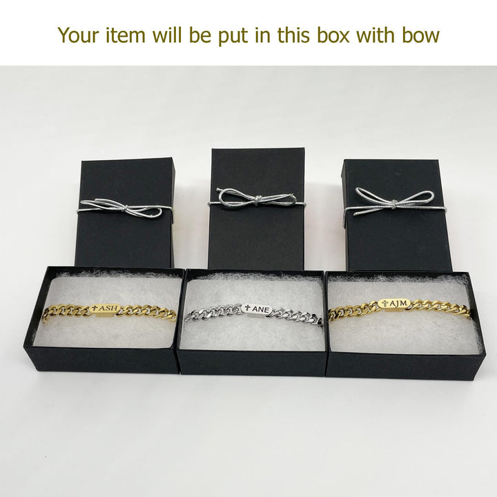 Boys First Communion Bracelet ADJUSTABLE, First Holy Communion Bracelet, Confirmation Gift, Cross Name Date Necklace, 1st Communion Gift