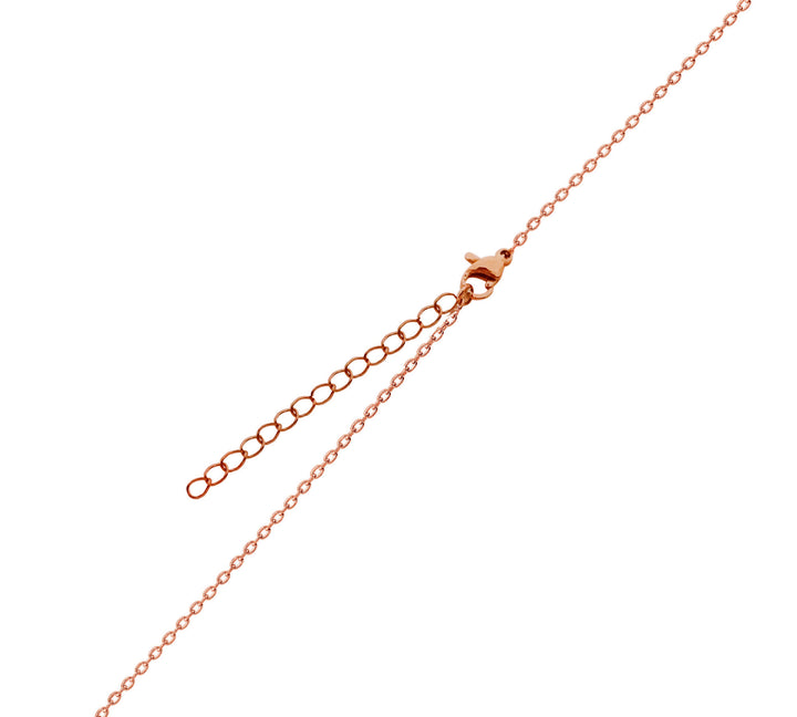 Kappa Kappa Gamma Mini Dog Tag Necklace Rose Gold Filled