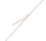 Zeta Tau Alpha Vertical Bar Necklace Rose Gold Filled