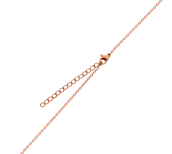 Pi Beta Phi Dainty Sorority Necklace Rose Gold Filled