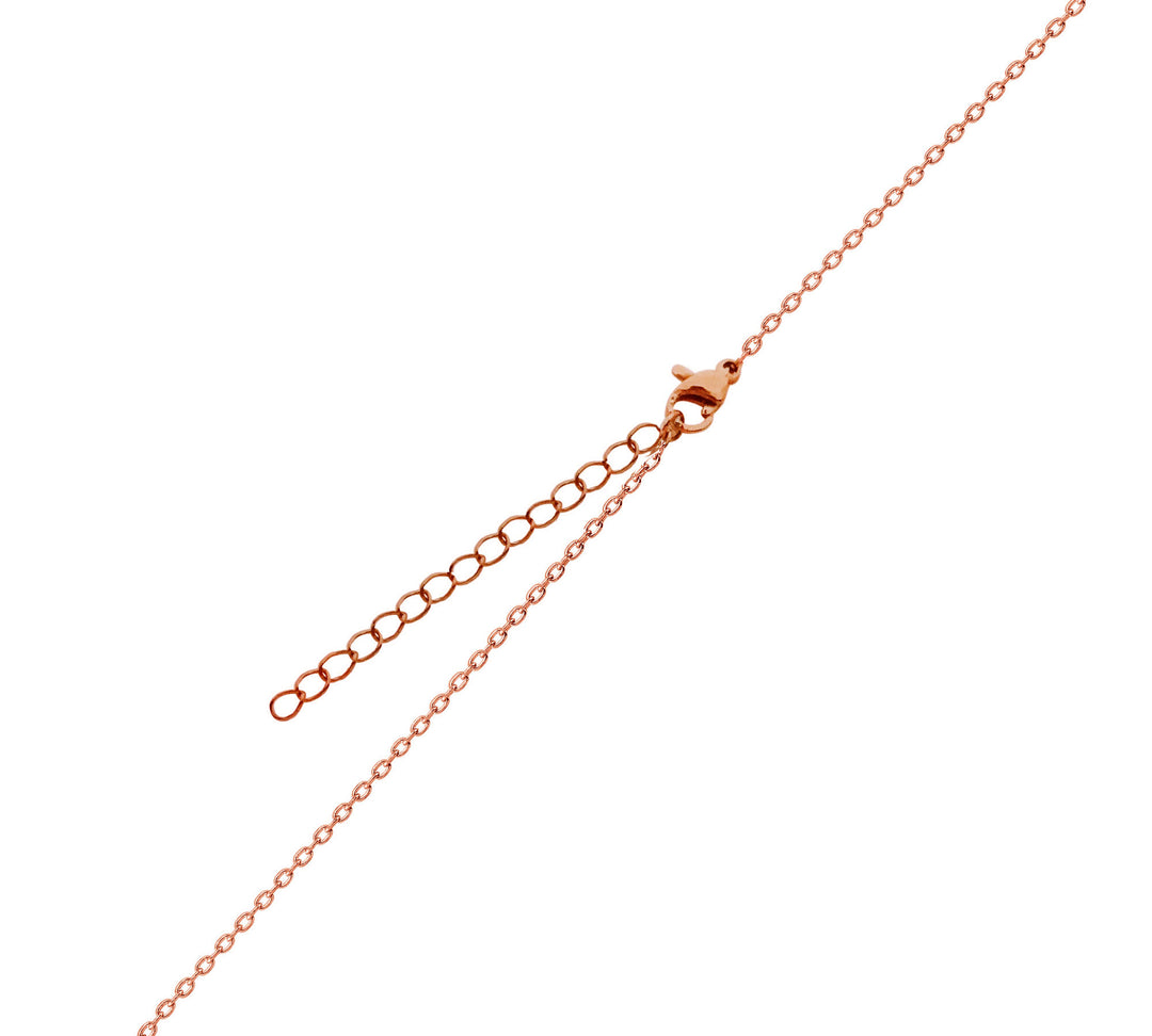 Delta Phi Epsilon Dainty Sorority Necklace Rose Gold Filled