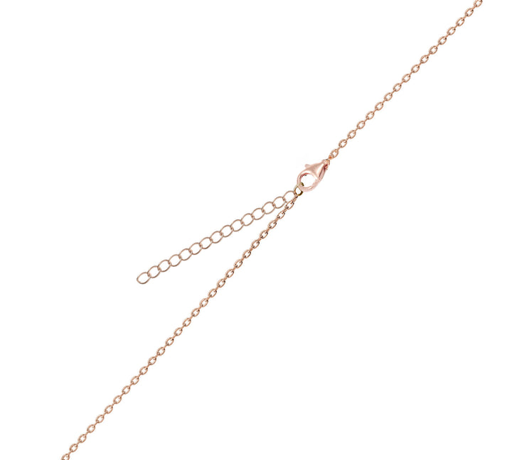 Chi Omega Vertical Bar Necklace Rose Gold Filled