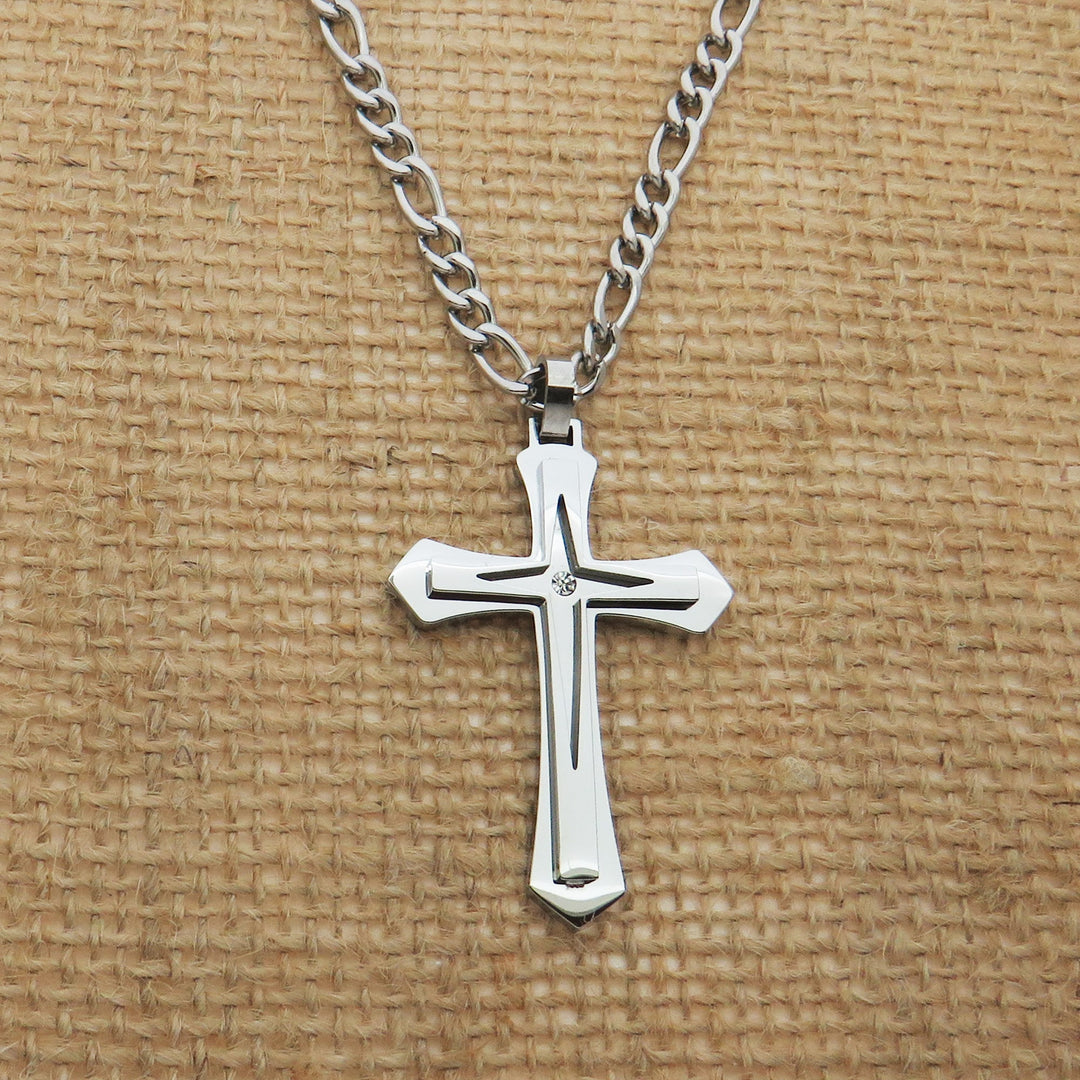 Boys Men Cross Necklace, Personalize Cross Necklace Jewelry, Boy Men Religious Gift, Cross Name Date Necklace, Boys Men Personalize Necklace