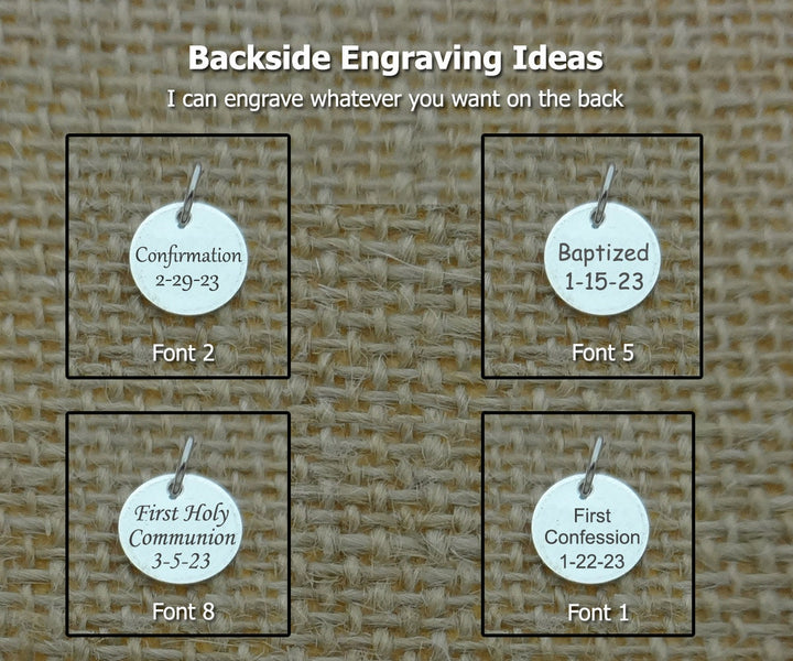 First Communion Necklace, Personalized 1st Holy Communion Jewelry, Confirmation Gift, Cross Birthstone Name Date Gift