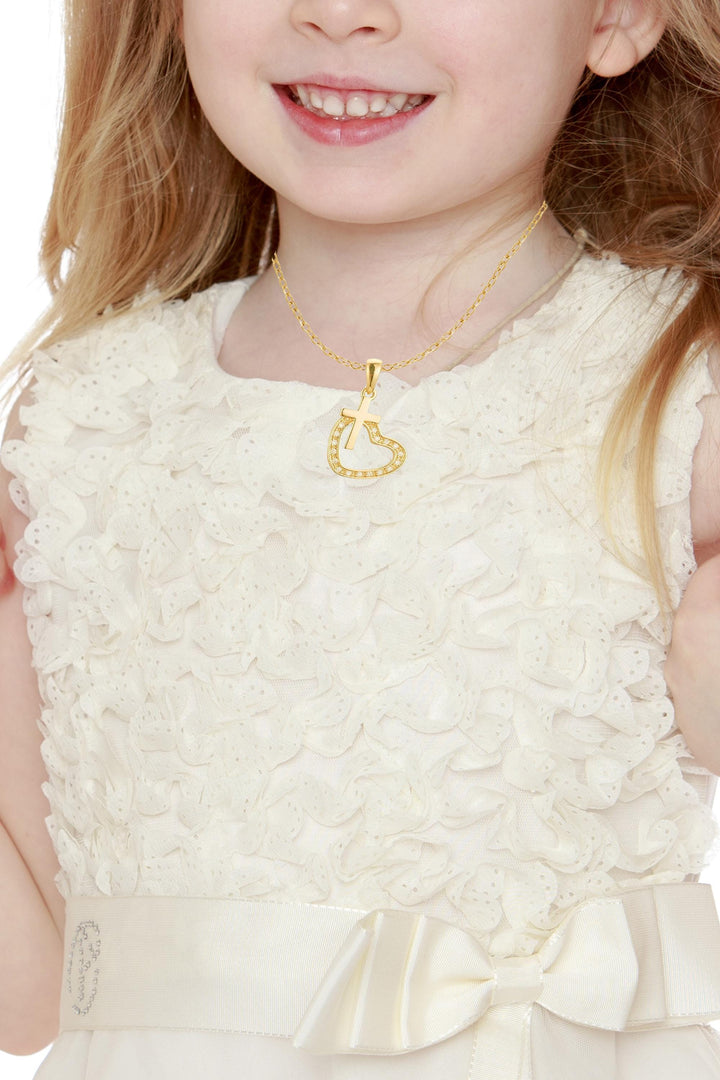 First Communion Necklace, First Holy Communion Jewelry, Confirmation Gift, Cross Name Date Necklace, 1st Holy Communion Gift