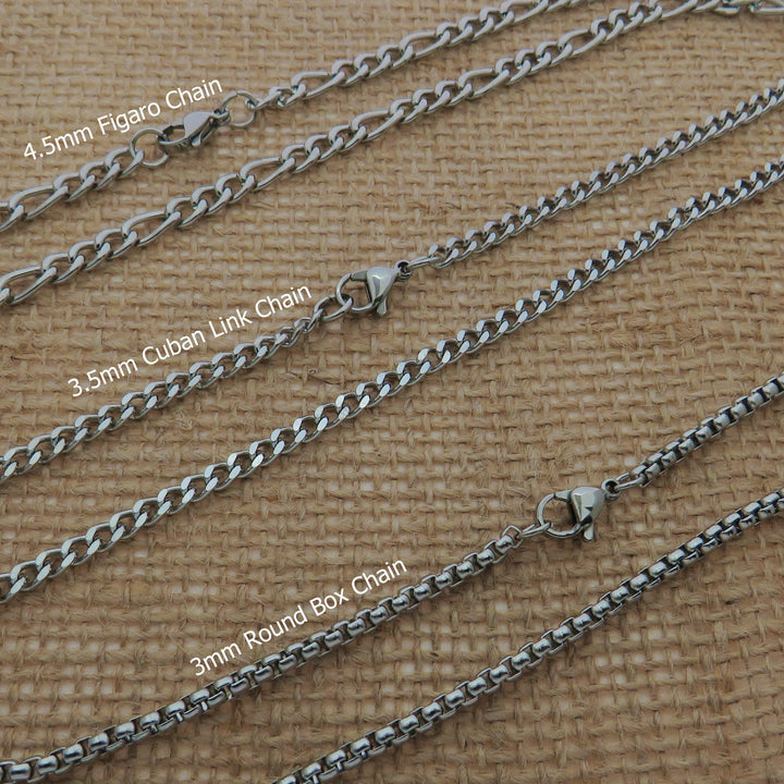 Personalized Custom Bible Verse Men's Necklace, Customize Men's Stainless Steel Necklace, Faith Dog Tag Necklace with Cross Necklace