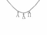 Alpha Delta Pi Choker Dangle Necklace Stainless Steel