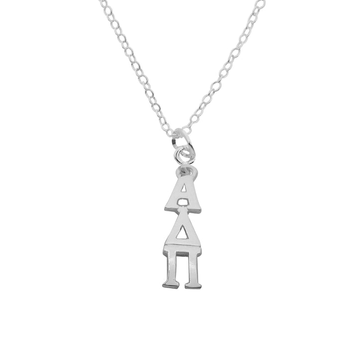 Alpha Delta Pi Sorority Lavalier Necklace Silver Plated