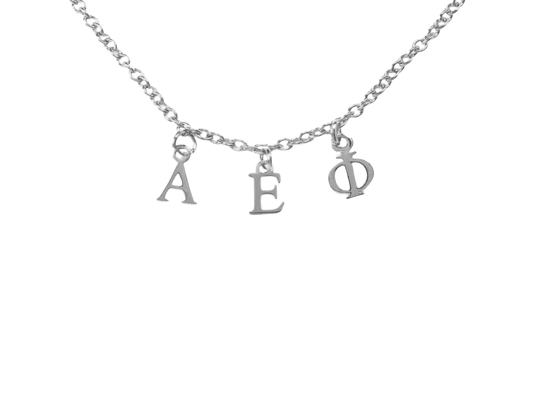 Alpha Epsilon Phi Choker Dangle Necklace Stainless Steel