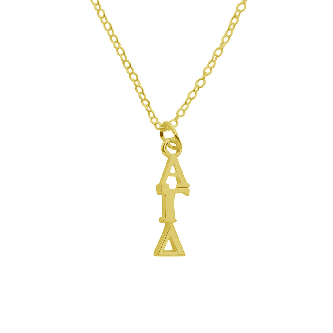 Alpha Gamma Delta Sorority Lavalier Necklace Gold Filled