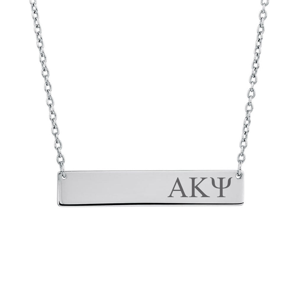 Alpha Kappa Psi Sorority Horizontal Bar Necklace