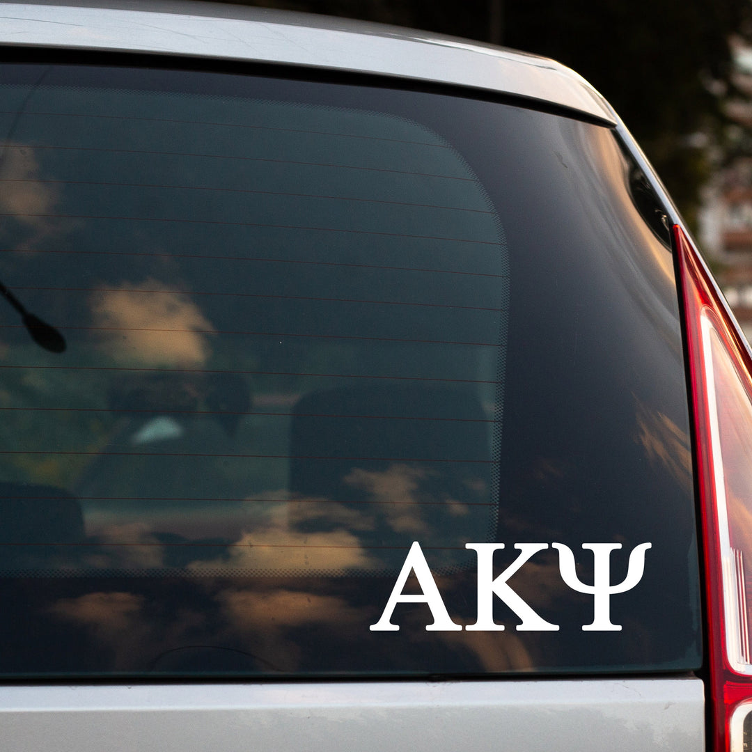 Alpha Kappa Psi Sorority Car Sticker, Decal Letters Only, Laptop Sticker, Rush Week, Sorority Sticker.