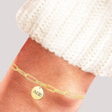 Alpha Omega Epsilon Paperclip Bracelet Gold Filled