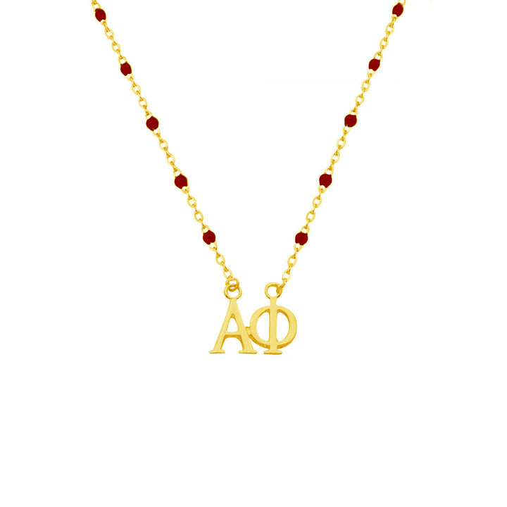 Enamel Alpha Phi Floating Necklace