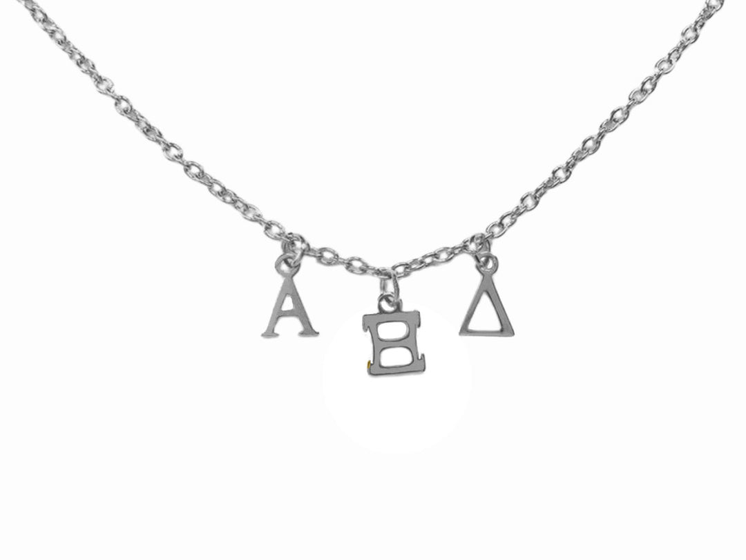 Alpha Xi Delta Choker Dangle Necklace Stainless Steel