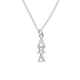 Alpha Xi Delta Sorority Lavalier Necklace Silver Plated