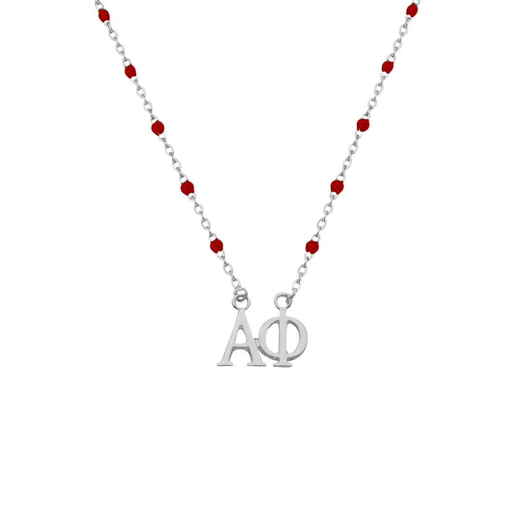 Enamel Alpha Phi Floating Necklace