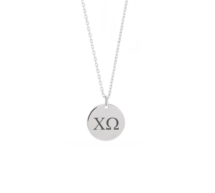 Chi Omega Dainty Sorority Necklace Stainless Steel