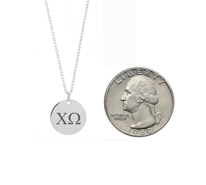 Chi Omega Dainty Sorority Necklace Stainless Steel