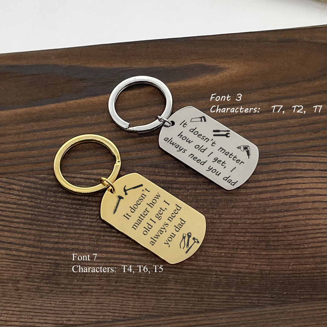Personalized Dad Key Chain, Fathers Day Key Chain, Fathers Day Gift, Dad Gift From Kids, New Dad Gift, First Father's Day, Engraved Dad Gift