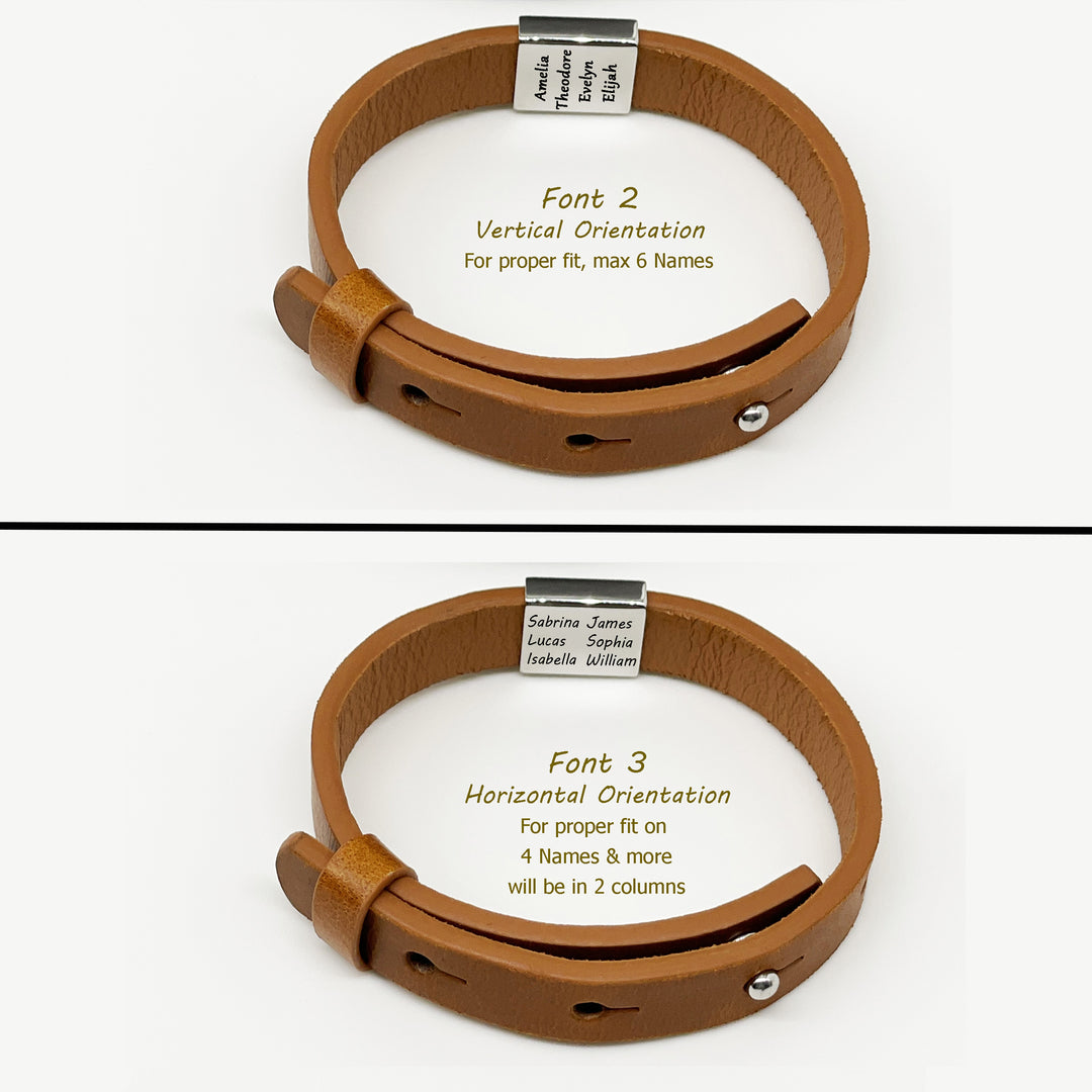 Personalize Dad Bracelet ADJUSTABLE, Men Family Bracelet, Custom Gift for Dad, Gift for Husband, Father's Day Gift, Daddy Bracelet