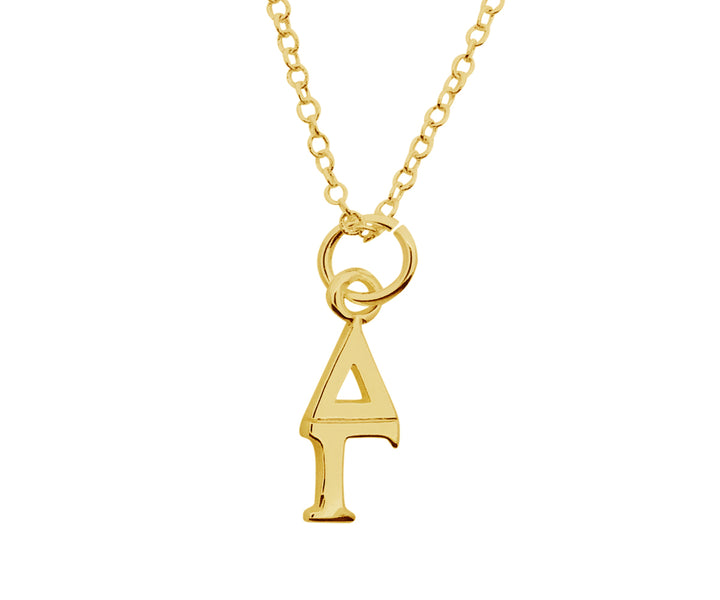 Delta Gamma Sorority Lavalier Necklace Gold Filled