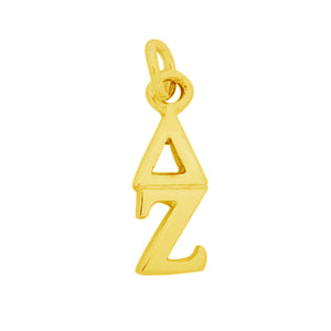 Delta Zeta Sorority Lavalier Necklace Gold Filled