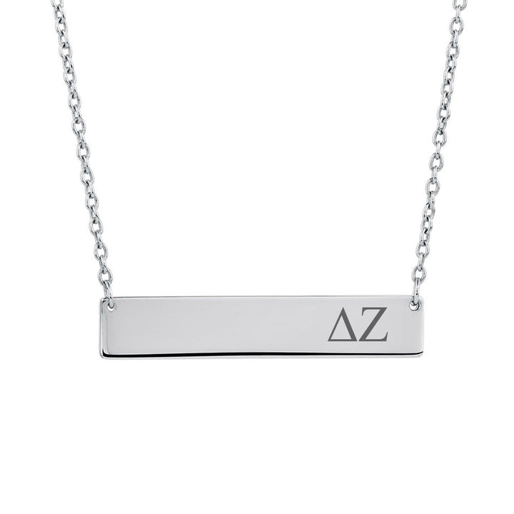 Delta Zeta Sorority Horizontal Bar Necklace