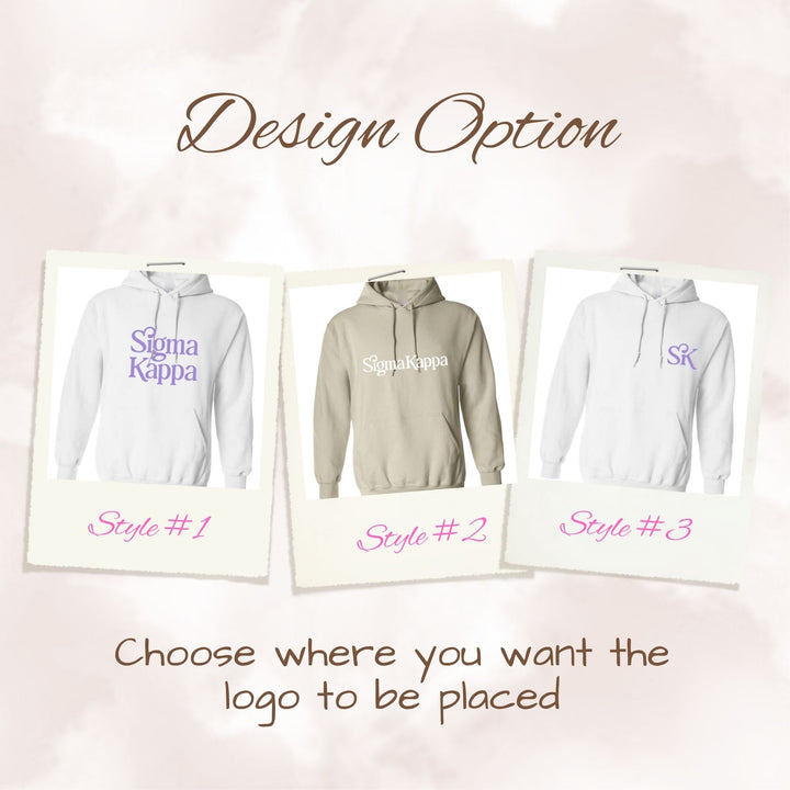 Sigma Kappa Hoodie | ΣΚ Greek Letter Apparel | Bid Day Outfit | Recruitment Gift | Big Little Reveal | Sisterhood