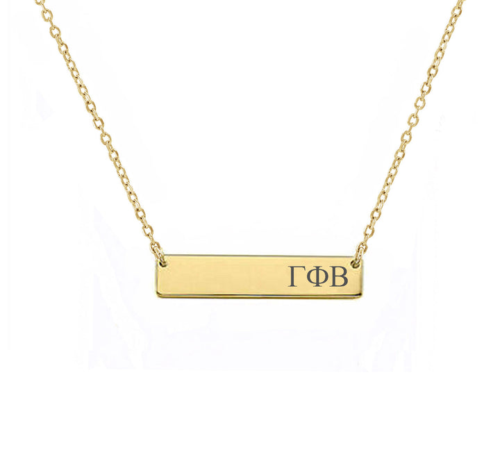 Gamma Phi Beta Sorority Horizontal Bar Necklace