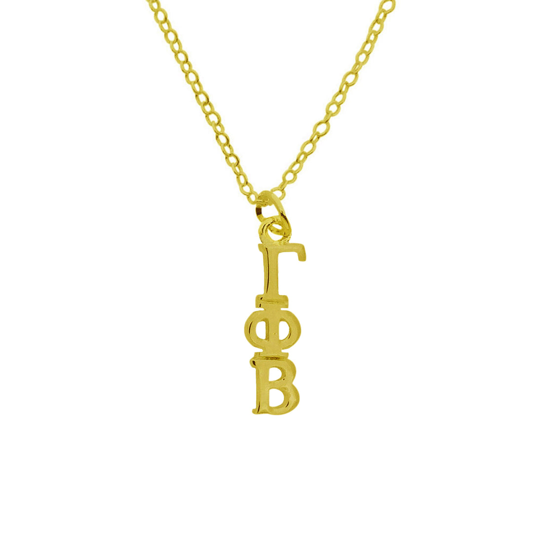 Gamma Phi Beta Sorority Lavalier Necklace Gold Filled