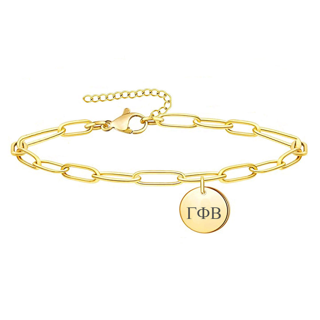 Gamma Phi Beta Paperclip Bracelet Gold Filled