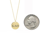 Kappa Alpha Theta Dainty Sorority Necklace Gold Filled