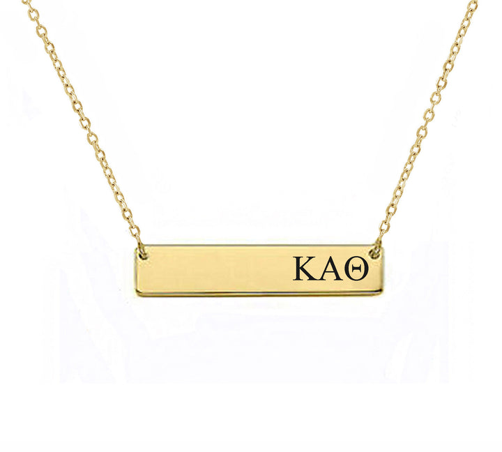 Kappa Alpha Theta Sorority Horizontal Bar Necklace