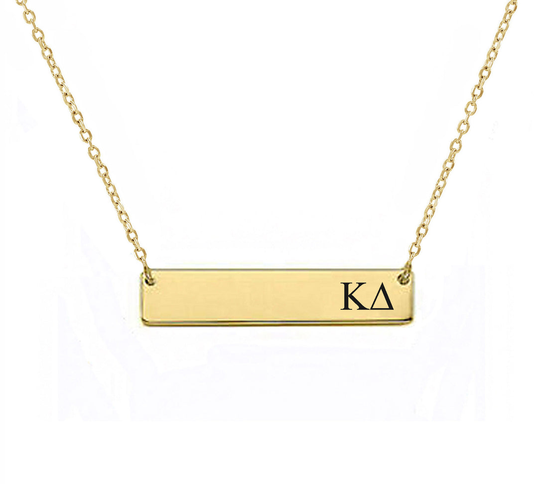 Kappa Delta Sorority Horizontal Bar Necklace