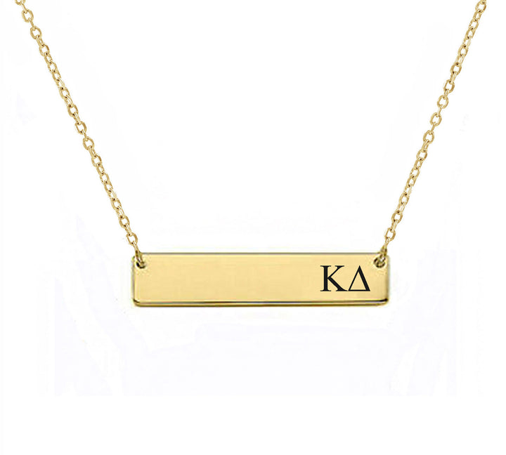 Kappa Delta Sorority Horizontal Bar Necklace