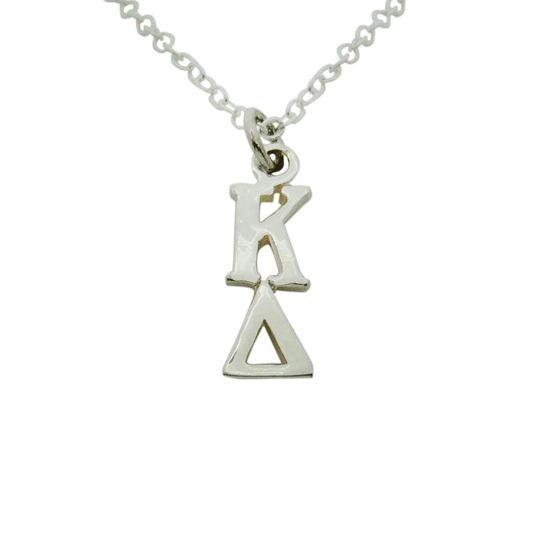 Kappa Delta Sorority Lavalier Necklace Silver Plated