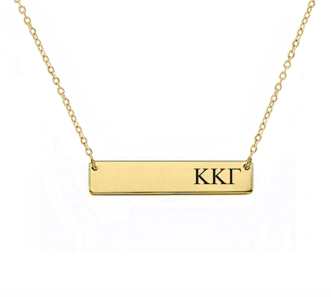 Kappa Kappa Gamma Sorority Horizontal Bar Necklace