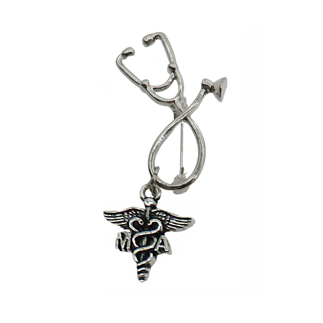 MA Medical Assistant Pin Nursing Graduation Gift, Medical Stethoscope Pin Brooch