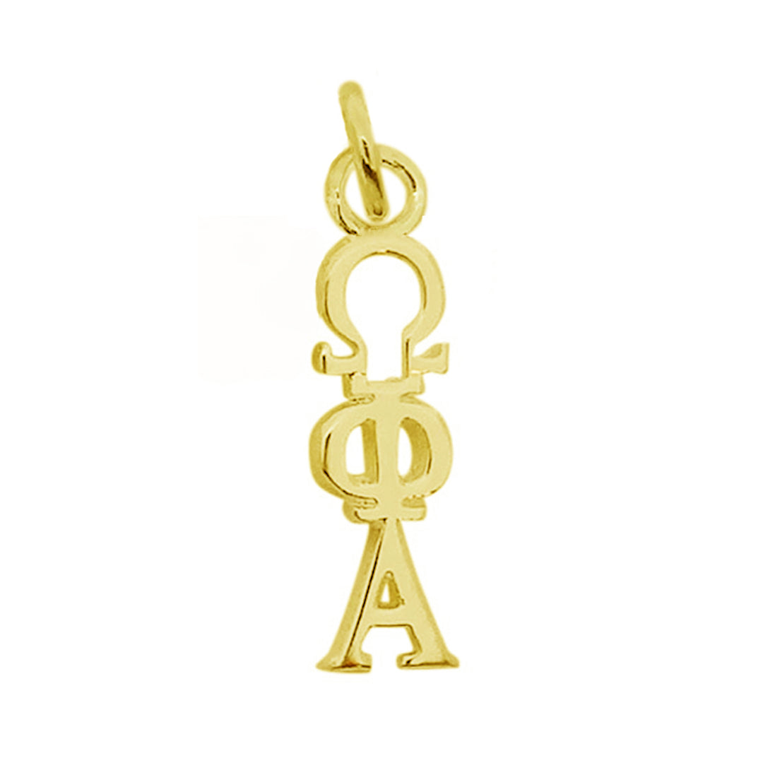 Omega Phi Alpha Sorority Lavalier Necklace Gold Filled