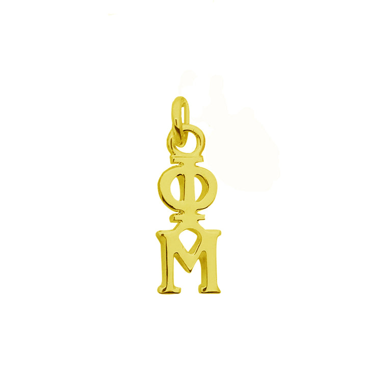 Phi Mu Sorority Lavalier Necklace Gold Filled